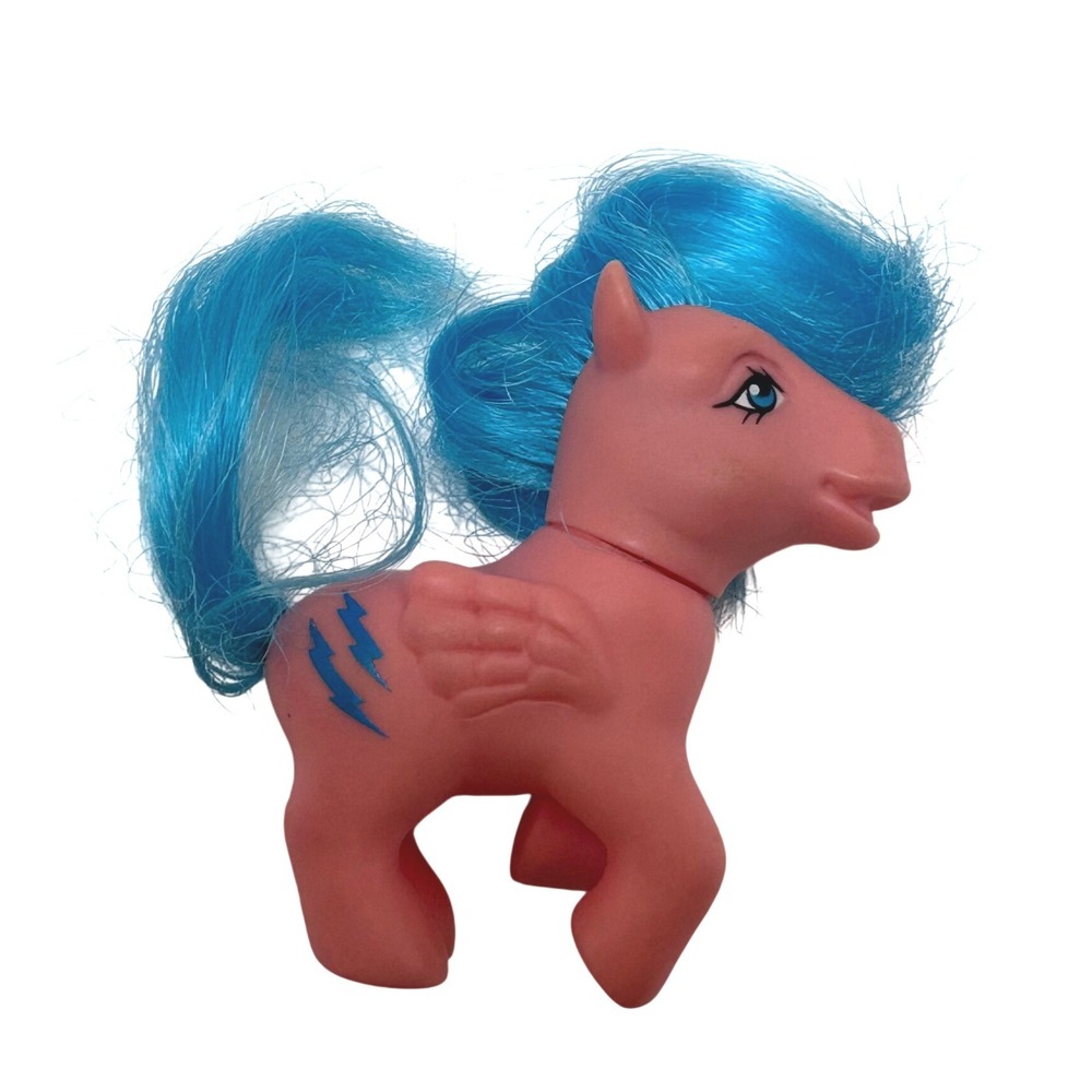 Vtg My Little Pony G1 Firefly Pegasus 1983 Pink Blue Hair Lightning Bolt Toy